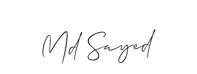 You should practise on your own different ways (Allison_Script) to write your name (Md Sayed) in signature. don't let someone else do it for you. Md Sayed signature style 2 images and pictures png