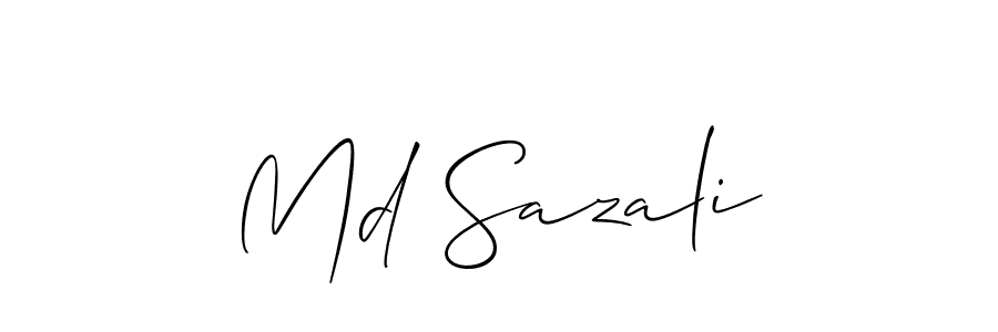 Md Sazali stylish signature style. Best Handwritten Sign (Allison_Script) for my name. Handwritten Signature Collection Ideas for my name Md Sazali. Md Sazali signature style 2 images and pictures png