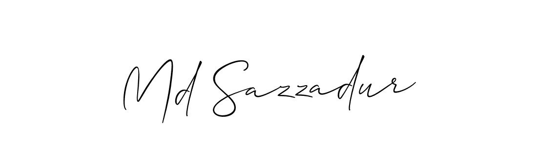 How to make Md Sazzadur name signature. Use Allison_Script style for creating short signs online. This is the latest handwritten sign. Md Sazzadur signature style 2 images and pictures png