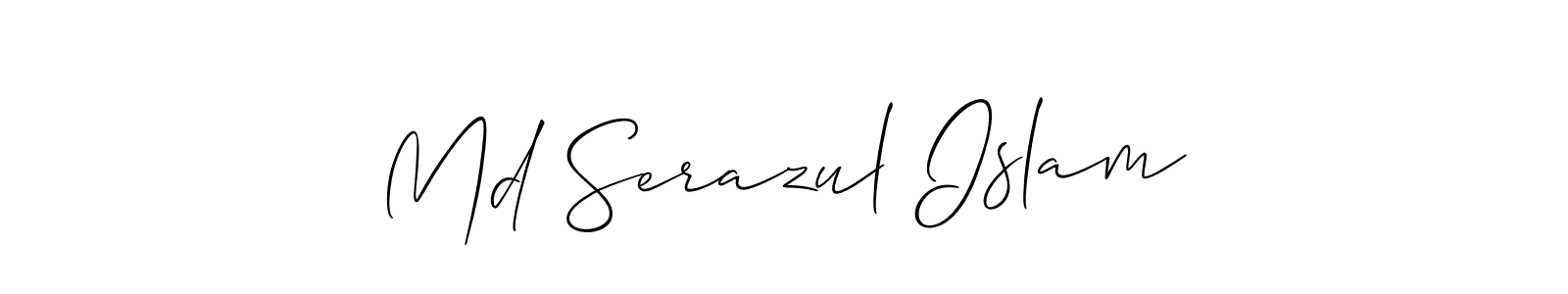 Create a beautiful signature design for name Md Serazul Islam. With this signature (Allison_Script) fonts, you can make a handwritten signature for free. Md Serazul Islam signature style 2 images and pictures png