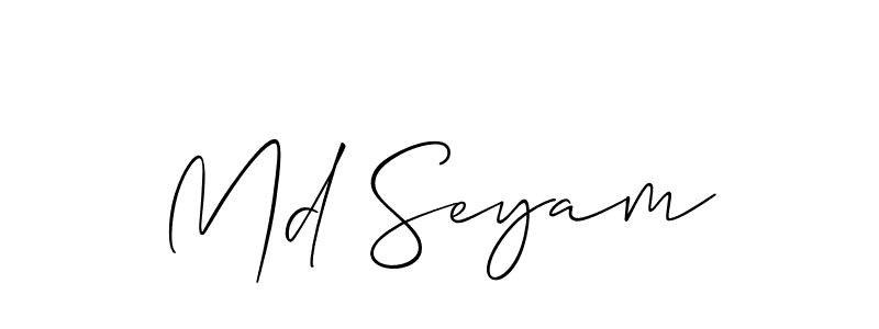 How to Draw Md Seyam signature style? Allison_Script is a latest design signature styles for name Md Seyam. Md Seyam signature style 2 images and pictures png