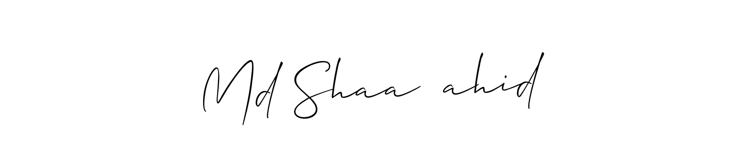 Create a beautiful signature design for name Md Shaaسمahid. With this signature (Allison_Script) fonts, you can make a handwritten signature for free. Md Shaaسمahid signature style 2 images and pictures png