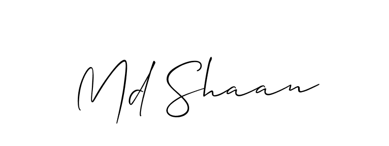 Use a signature maker to create a handwritten signature online. With this signature software, you can design (Allison_Script) your own signature for name Md Shaan. Md Shaan signature style 2 images and pictures png