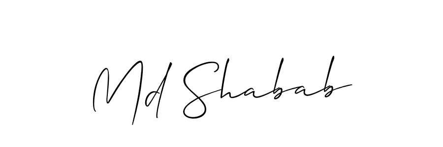 Also You can easily find your signature by using the search form. We will create Md Shabab name handwritten signature images for you free of cost using Allison_Script sign style. Md Shabab signature style 2 images and pictures png