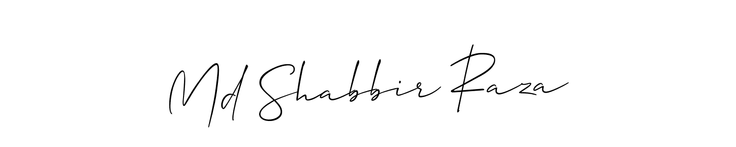 Create a beautiful signature design for name Md Shabbir Raza. With this signature (Allison_Script) fonts, you can make a handwritten signature for free. Md Shabbir Raza signature style 2 images and pictures png