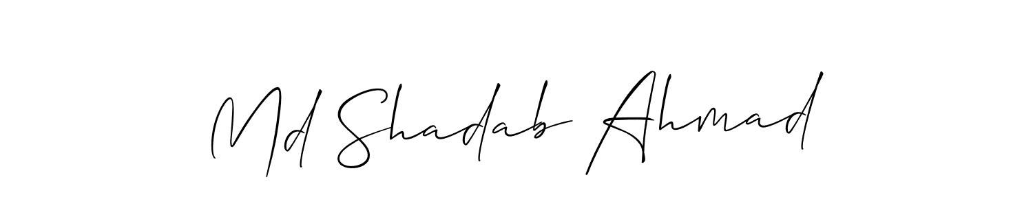 Check out images of Autograph of Md Shadab Ahmad name. Actor Md Shadab Ahmad Signature Style. Allison_Script is a professional sign style online. Md Shadab Ahmad signature style 2 images and pictures png