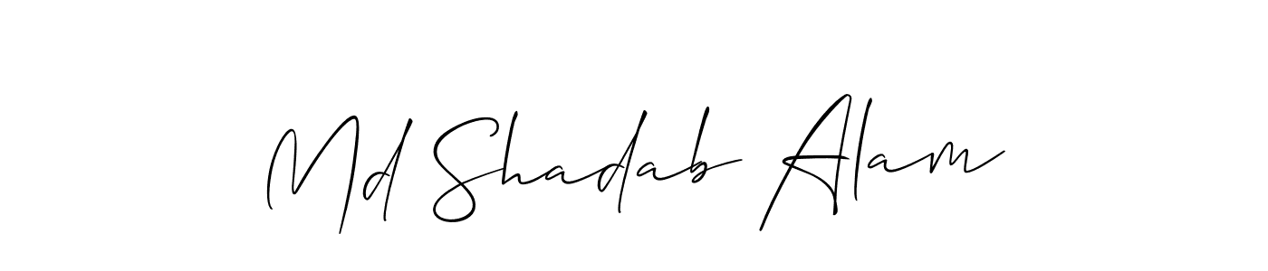 Md Shadab Alam stylish signature style. Best Handwritten Sign (Allison_Script) for my name. Handwritten Signature Collection Ideas for my name Md Shadab Alam. Md Shadab Alam signature style 2 images and pictures png