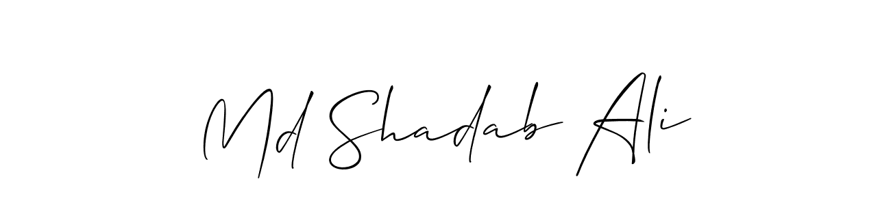 How to make Md Shadab Ali signature? Allison_Script is a professional autograph style. Create handwritten signature for Md Shadab Ali name. Md Shadab Ali signature style 2 images and pictures png