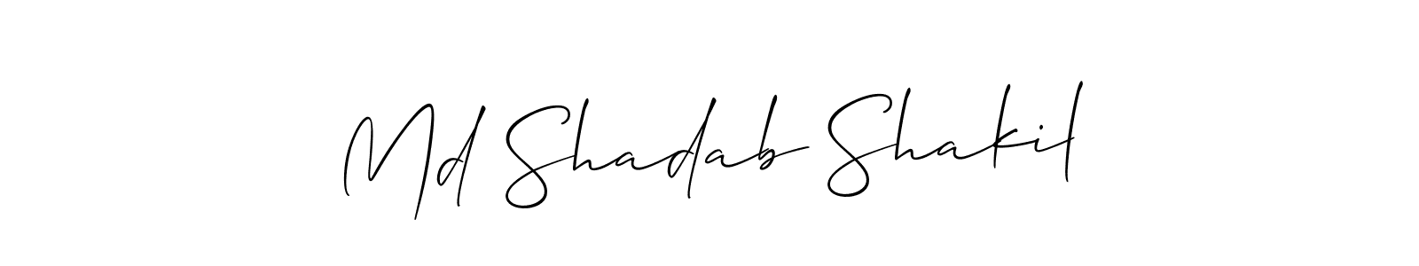 You should practise on your own different ways (Allison_Script) to write your name (Md Shadab Shakil) in signature. don't let someone else do it for you. Md Shadab Shakil signature style 2 images and pictures png