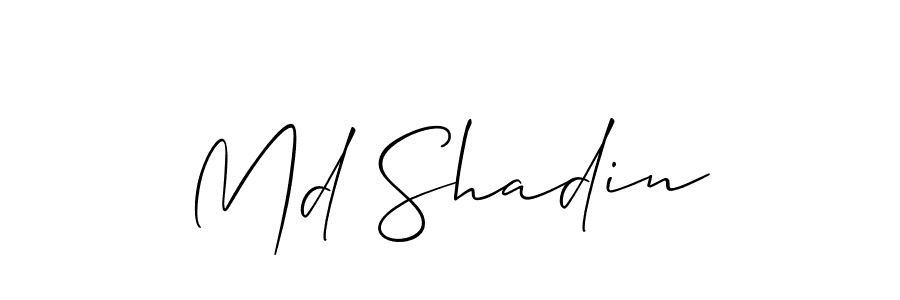 Create a beautiful signature design for name Md Shadin. With this signature (Allison_Script) fonts, you can make a handwritten signature for free. Md Shadin signature style 2 images and pictures png