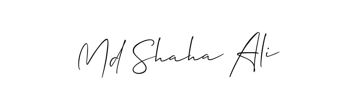 Design your own signature with our free online signature maker. With this signature software, you can create a handwritten (Allison_Script) signature for name Md Shaha Ali. Md Shaha Ali signature style 2 images and pictures png