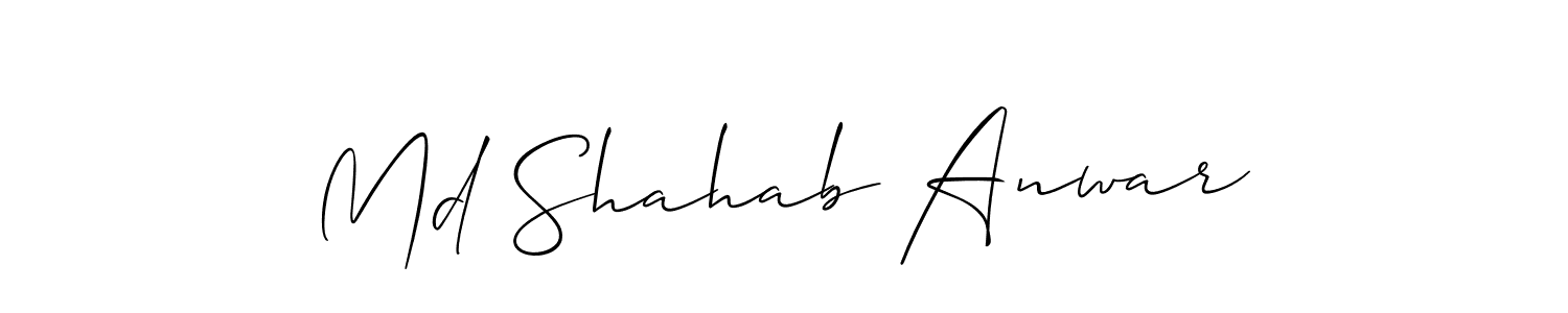 Allison_Script is a professional signature style that is perfect for those who want to add a touch of class to their signature. It is also a great choice for those who want to make their signature more unique. Get Md Shahab Anwar name to fancy signature for free. Md Shahab Anwar signature style 2 images and pictures png