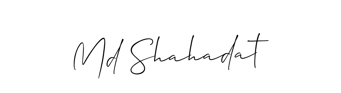 Allison_Script is a professional signature style that is perfect for those who want to add a touch of class to their signature. It is also a great choice for those who want to make their signature more unique. Get Md Shahadat name to fancy signature for free. Md Shahadat signature style 2 images and pictures png