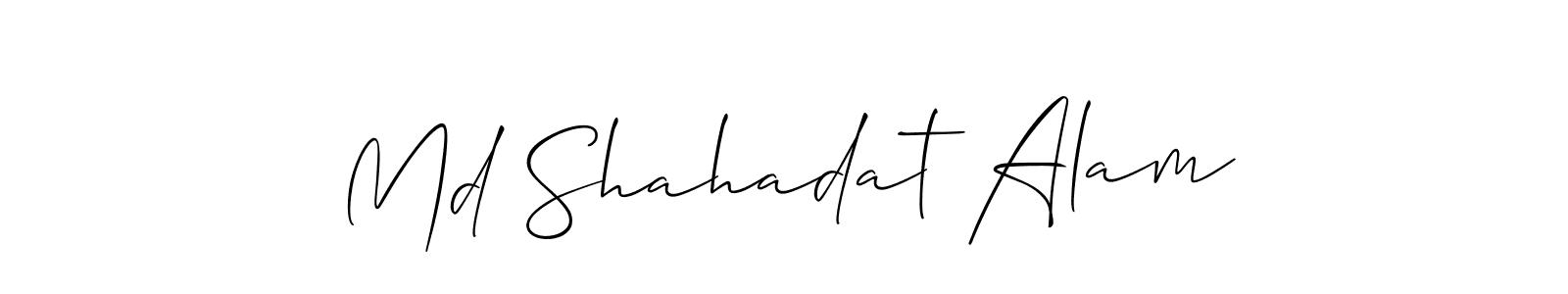 It looks lik you need a new signature style for name Md Shahadat Alam. Design unique handwritten (Allison_Script) signature with our free signature maker in just a few clicks. Md Shahadat Alam signature style 2 images and pictures png