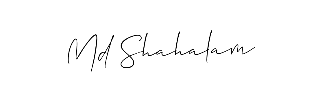 Make a beautiful signature design for name Md Shahalam. With this signature (Allison_Script) style, you can create a handwritten signature for free. Md Shahalam signature style 2 images and pictures png