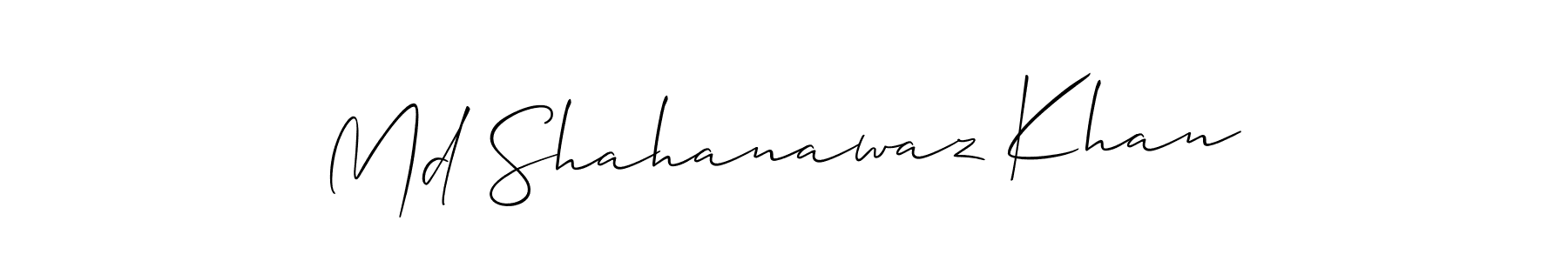 Also we have Md Shahanawaz Khan name is the best signature style. Create professional handwritten signature collection using Allison_Script autograph style. Md Shahanawaz Khan signature style 2 images and pictures png