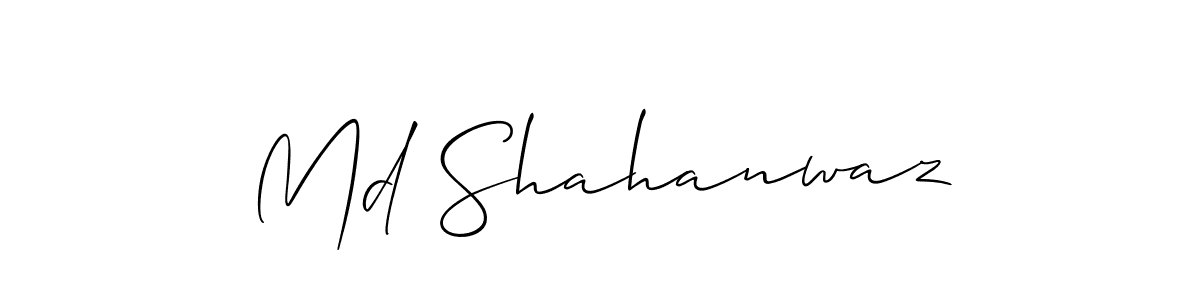 Md Shahanwaz stylish signature style. Best Handwritten Sign (Allison_Script) for my name. Handwritten Signature Collection Ideas for my name Md Shahanwaz. Md Shahanwaz signature style 2 images and pictures png