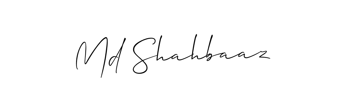 Create a beautiful signature design for name Md Shahbaaz. With this signature (Allison_Script) fonts, you can make a handwritten signature for free. Md Shahbaaz signature style 2 images and pictures png