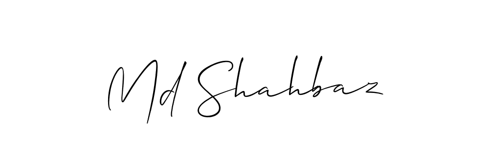 The best way (Allison_Script) to make a short signature is to pick only two or three words in your name. The name Md Shahbaz include a total of six letters. For converting this name. Md Shahbaz signature style 2 images and pictures png