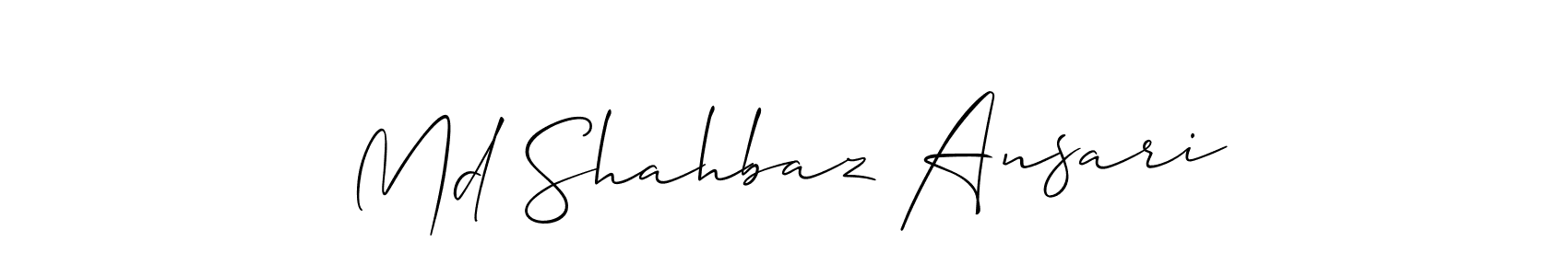 Also You can easily find your signature by using the search form. We will create Md Shahbaz Ansari name handwritten signature images for you free of cost using Allison_Script sign style. Md Shahbaz Ansari signature style 2 images and pictures png