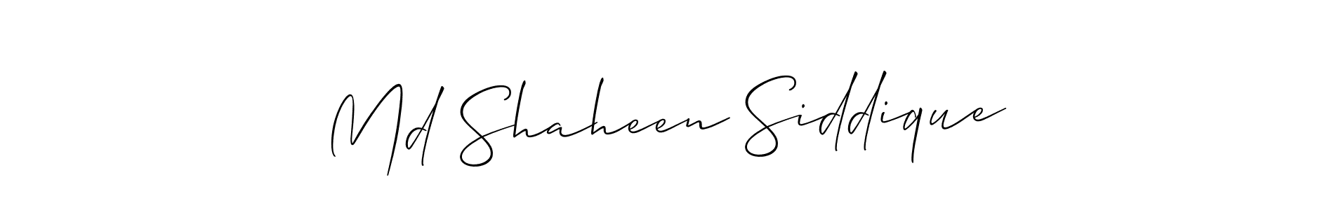 The best way (Allison_Script) to make a short signature is to pick only two or three words in your name. The name Md Shaheen Siddique include a total of six letters. For converting this name. Md Shaheen Siddique signature style 2 images and pictures png