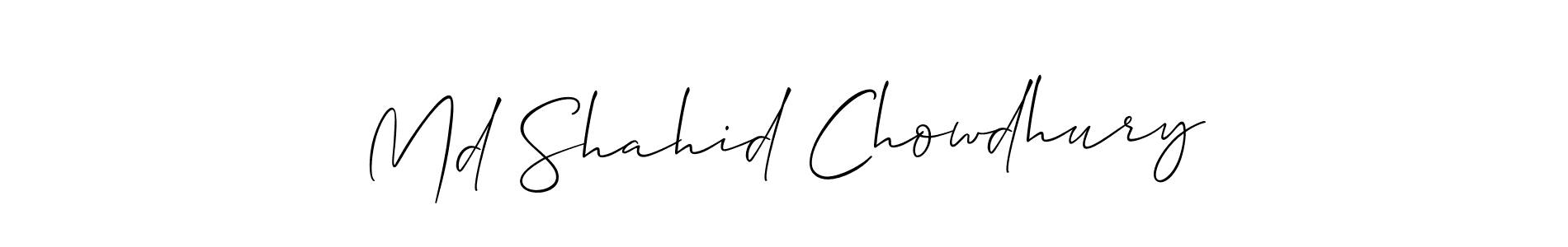 Also we have Md Shahid Chowdhury name is the best signature style. Create professional handwritten signature collection using Allison_Script autograph style. Md Shahid Chowdhury signature style 2 images and pictures png