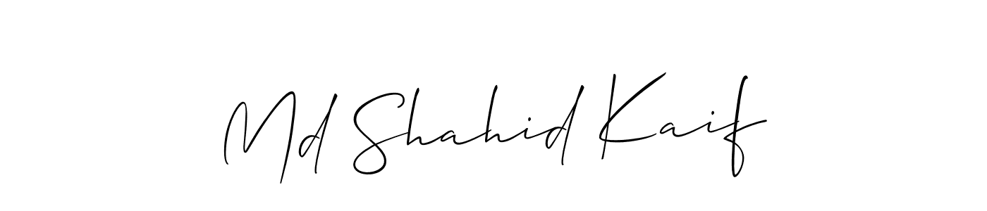 Md Shahid Kaif stylish signature style. Best Handwritten Sign (Allison_Script) for my name. Handwritten Signature Collection Ideas for my name Md Shahid Kaif. Md Shahid Kaif signature style 2 images and pictures png