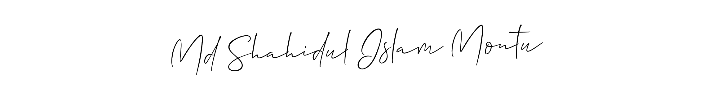 Use a signature maker to create a handwritten signature online. With this signature software, you can design (Allison_Script) your own signature for name Md Shahidul Islam Montu. Md Shahidul Islam Montu signature style 2 images and pictures png