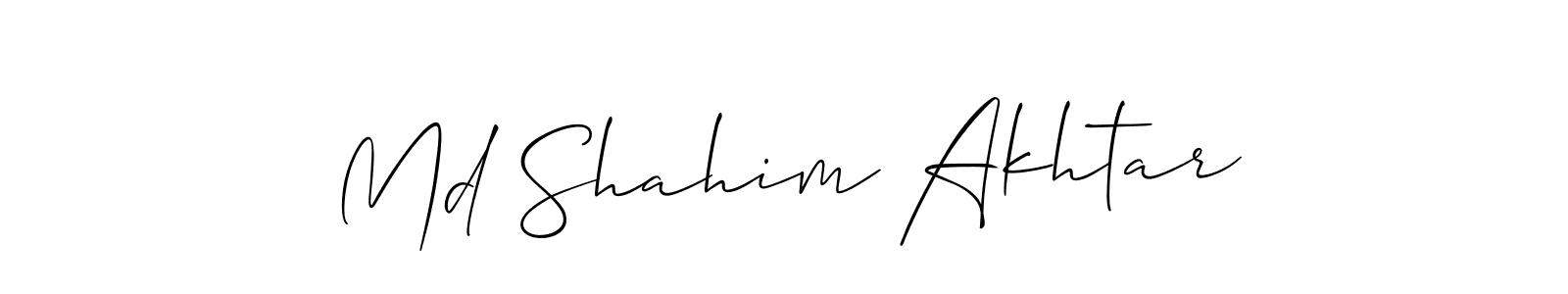 Also we have Md Shahim Akhtar name is the best signature style. Create professional handwritten signature collection using Allison_Script autograph style. Md Shahim Akhtar signature style 2 images and pictures png