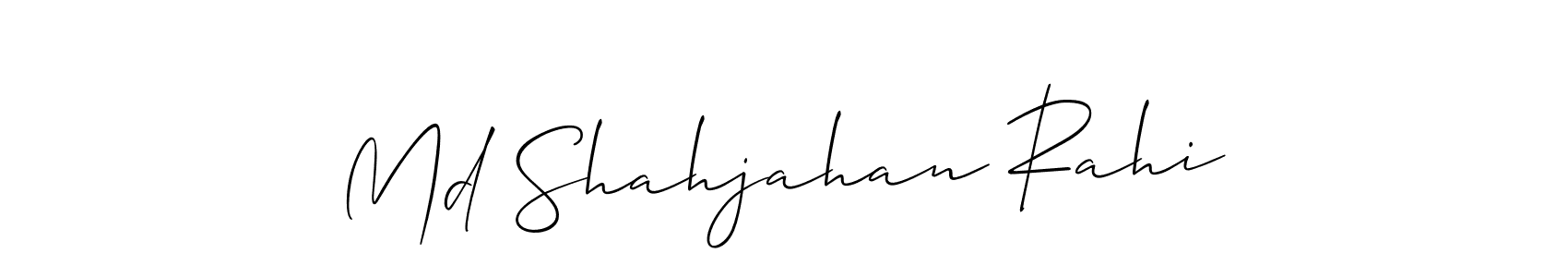 Allison_Script is a professional signature style that is perfect for those who want to add a touch of class to their signature. It is also a great choice for those who want to make their signature more unique. Get Md Shahjahan Rahi name to fancy signature for free. Md Shahjahan Rahi signature style 2 images and pictures png