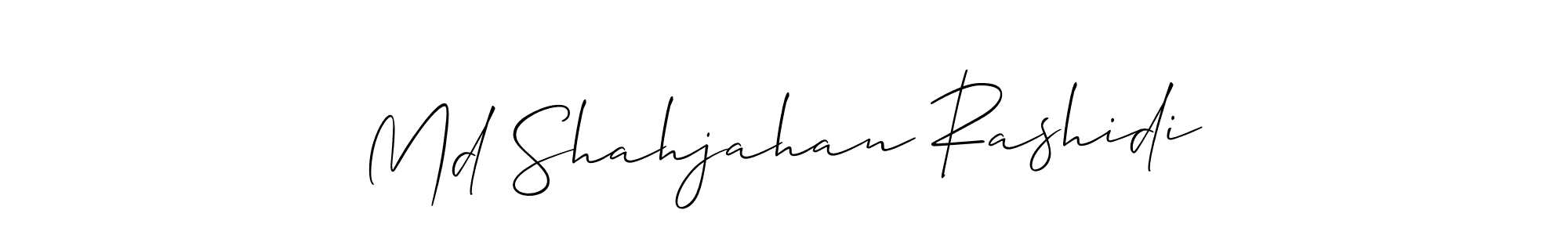 It looks lik you need a new signature style for name Md Shahjahan Rashidi. Design unique handwritten (Allison_Script) signature with our free signature maker in just a few clicks. Md Shahjahan Rashidi signature style 2 images and pictures png