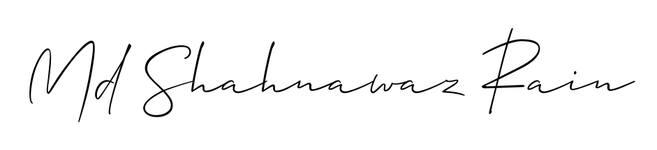 A modern signature idea for name Md Shahnawaz Rain using Allison_Script font. Clean strokes and elegant curves make it stand out instantly. Md Shahnawaz Rain signature style 2 images and pictures png