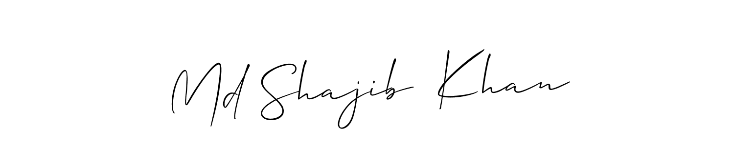 It looks lik you need a new signature style for name Md Shajib  Khan. Design unique handwritten (Allison_Script) signature with our free signature maker in just a few clicks. Md Shajib  Khan signature style 2 images and pictures png