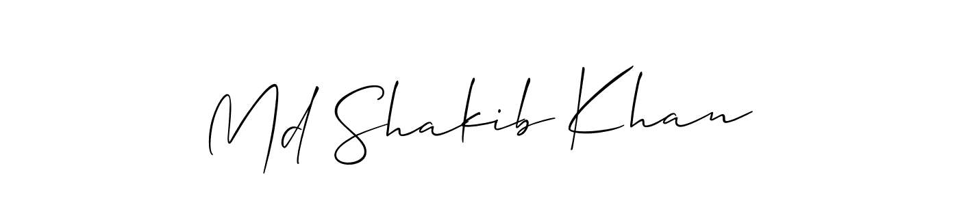 Make a beautiful signature design for name Md Shakib Khan. With this signature (Allison_Script) style, you can create a handwritten signature for free. Md Shakib Khan signature style 2 images and pictures png