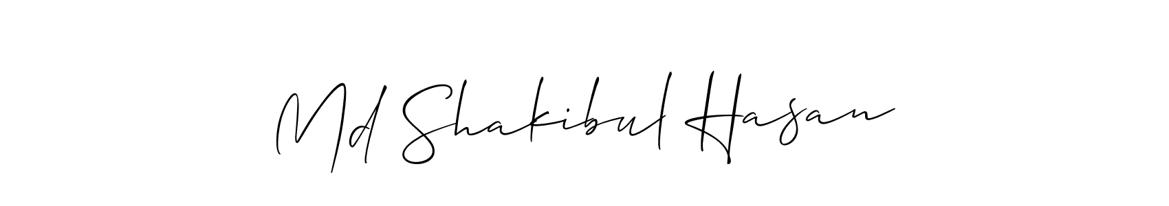 How to make Md Shakibul Hasan name signature. Use Allison_Script style for creating short signs online. This is the latest handwritten sign. Md Shakibul Hasan signature style 2 images and pictures png