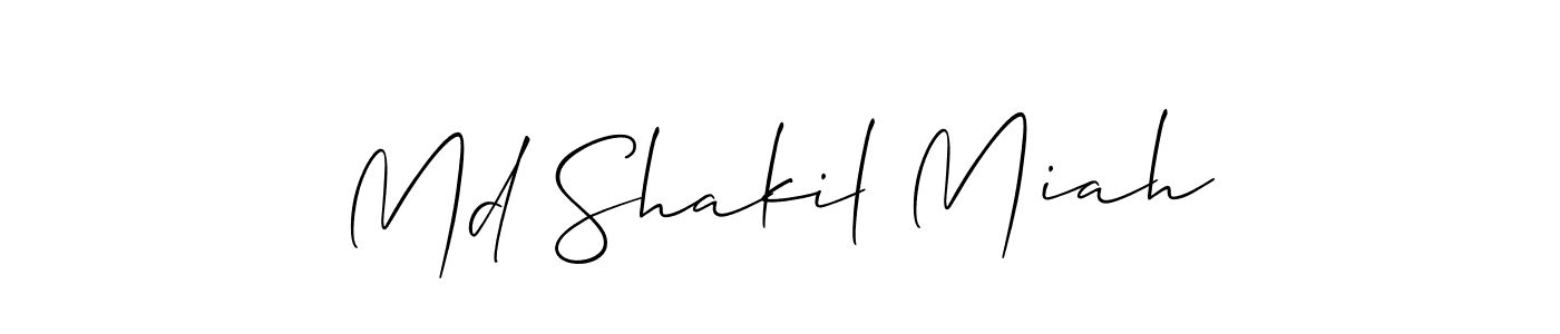 Make a beautiful signature design for name Md Shakil Miah. With this signature (Allison_Script) style, you can create a handwritten signature for free. Md Shakil Miah signature style 2 images and pictures png