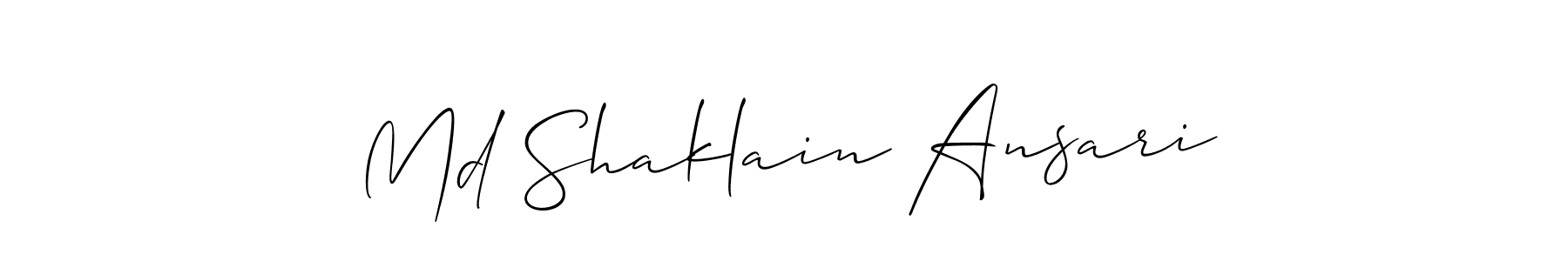 You should practise on your own different ways (Allison_Script) to write your name (Md Shaklain Ansari) in signature. don't let someone else do it for you. Md Shaklain Ansari signature style 2 images and pictures png