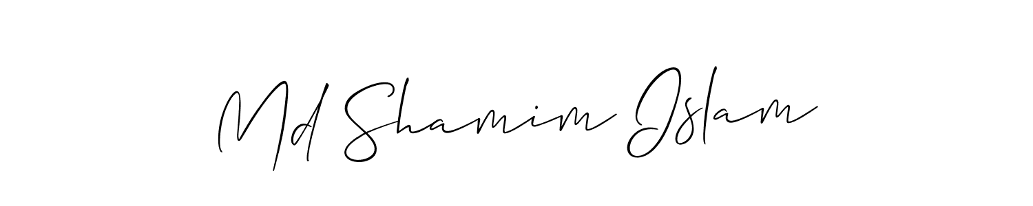 Also You can easily find your signature by using the search form. We will create Md Shamim Islam name handwritten signature images for you free of cost using Allison_Script sign style. Md Shamim Islam signature style 2 images and pictures png