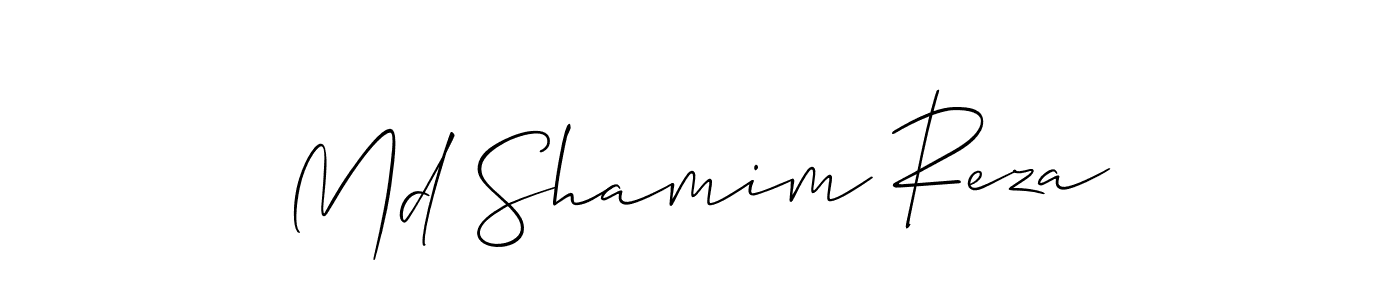 Make a short Md Shamim Reza signature style. Manage your documents anywhere anytime using Allison_Script. Create and add eSignatures, submit forms, share and send files easily. Md Shamim Reza signature style 2 images and pictures png