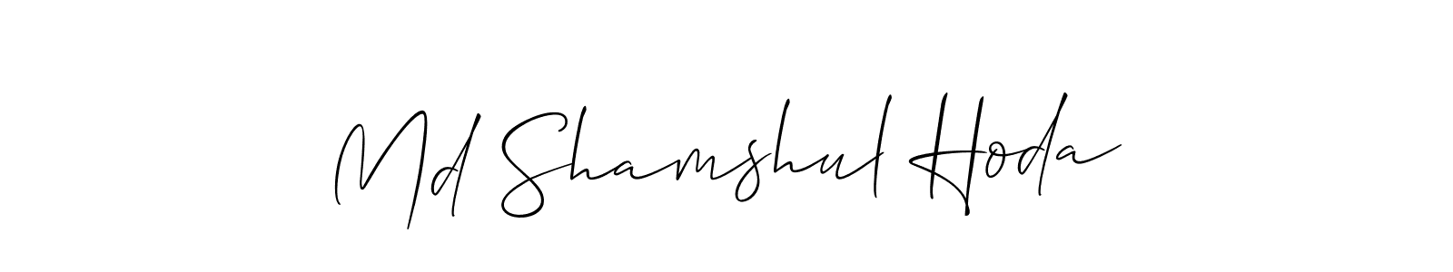 if you are searching for the best signature style for your name Md Shamshul Hoda. so please give up your signature search. here we have designed multiple signature styles  using Allison_Script. Md Shamshul Hoda signature style 2 images and pictures png