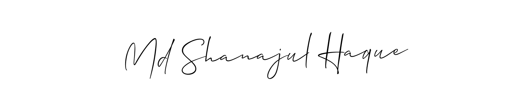 Md Shanajul Haque stylish signature style. Best Handwritten Sign (Allison_Script) for my name. Handwritten Signature Collection Ideas for my name Md Shanajul Haque. Md Shanajul Haque signature style 2 images and pictures png
