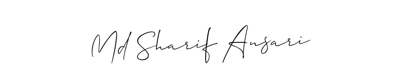 How to make Md Sharif Ansari signature? Allison_Script is a professional autograph style. Create handwritten signature for Md Sharif Ansari name. Md Sharif Ansari signature style 2 images and pictures png