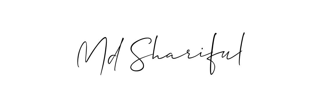 Make a beautiful signature design for name Md Shariful. With this signature (Allison_Script) style, you can create a handwritten signature for free. Md Shariful signature style 2 images and pictures png