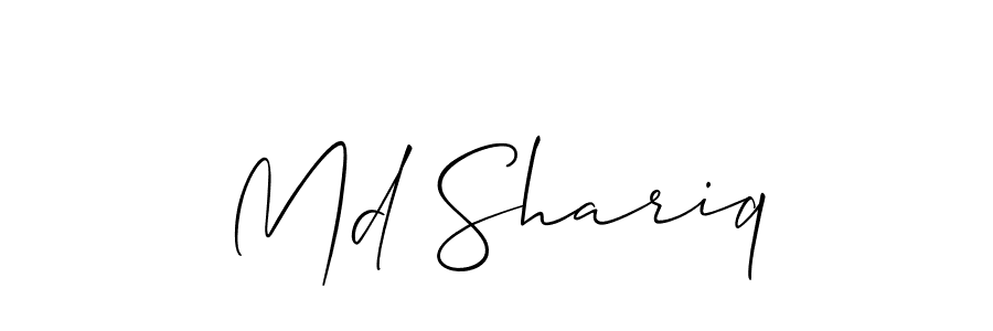 Allison_Script is a professional signature style that is perfect for those who want to add a touch of class to their signature. It is also a great choice for those who want to make their signature more unique. Get Md Shariq name to fancy signature for free. Md Shariq signature style 2 images and pictures png