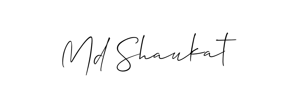 How to make Md Shaukat name signature. Use Allison_Script style for creating short signs online. This is the latest handwritten sign. Md Shaukat signature style 2 images and pictures png
