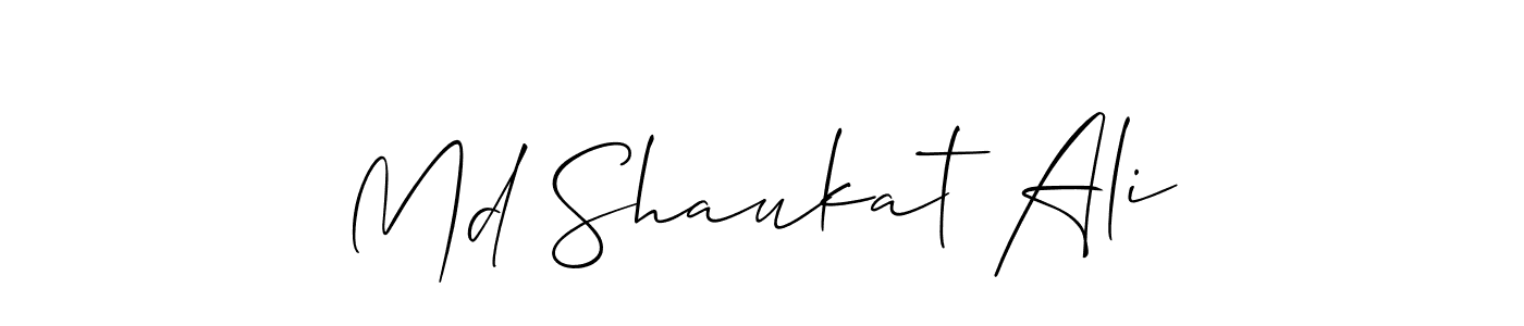 Allison_Script is a professional signature style that is perfect for those who want to add a touch of class to their signature. It is also a great choice for those who want to make their signature more unique. Get Md Shaukat Ali name to fancy signature for free. Md Shaukat Ali signature style 2 images and pictures png