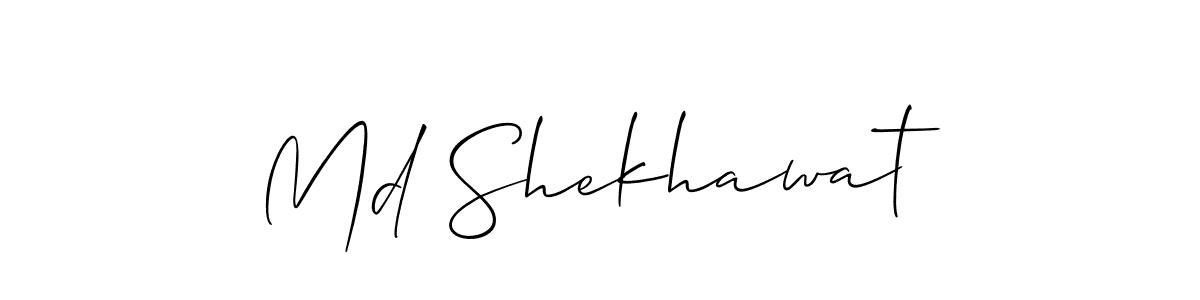 Also we have Md Shekhawat name is the best signature style. Create professional handwritten signature collection using Allison_Script autograph style. Md Shekhawat signature style 2 images and pictures png