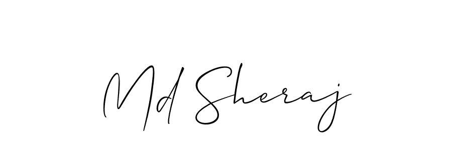 Md Sheraj stylish signature style. Best Handwritten Sign (Allison_Script) for my name. Handwritten Signature Collection Ideas for my name Md Sheraj. Md Sheraj signature style 2 images and pictures png