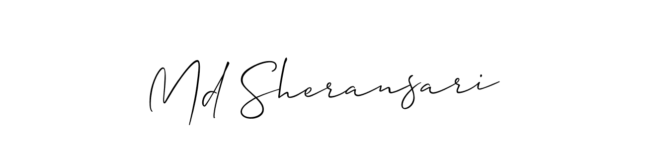 You should practise on your own different ways (Allison_Script) to write your name (Md Sheransari) in signature. don't let someone else do it for you. Md Sheransari signature style 2 images and pictures png