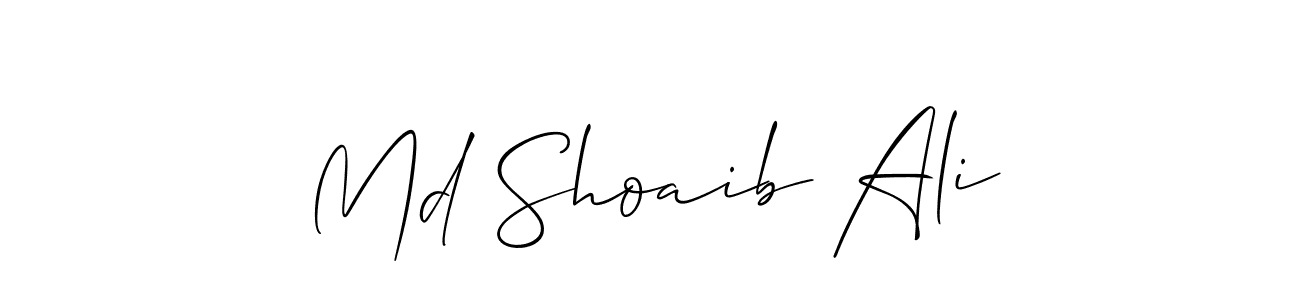 Use a signature maker to create a handwritten signature online. With this signature software, you can design (Allison_Script) your own signature for name Md Shoaib Ali. Md Shoaib Ali signature style 2 images and pictures png